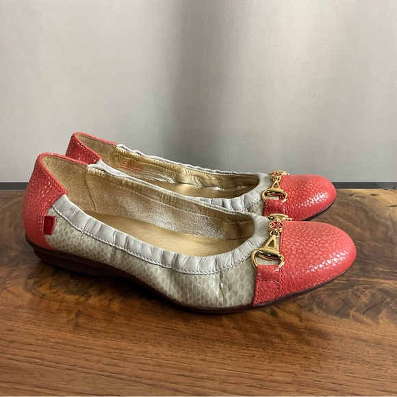 Marc Joseph Salmon and Ivory Cap Toe Flat, New in Box - Picture 4 of 11